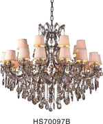 24 Light two tiers Maria Theresa crystal Chandelier in cognac