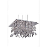 Chrome Nine-Light Chandelier with Clear Royal Cut Crystals