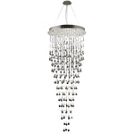 Galaxy Chrome Sixteen-Light 30-Inch Semi Flush Mount with Royal Cut Clear Crystal