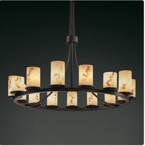 Fifteen-Light Ring Chandelier