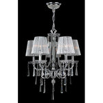 Five-Light Chrome Finish with Clear-Crystals Chandelier