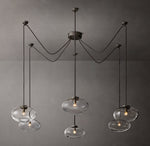 Cabrette Clear Glass Suspended Chandelier 84"