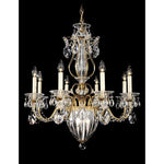 Gold 11-Light Clear Heritage Handcut Crystal Chandelier, 26.5W x 29H x 26.5D
