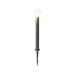Round Ball Waterproof LED Metal Black Modern Outdoor Pathway Lights