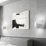 Minimalist Layers Half Cylinder Iron 2-Light Wall Sconce - White
