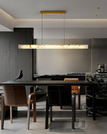 Linear Alabaster Chandelier