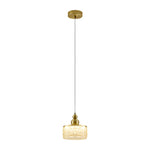 Round Acrylic Ice Texture Shade 3 Step Dimming Modern Hanging Lights Fixture