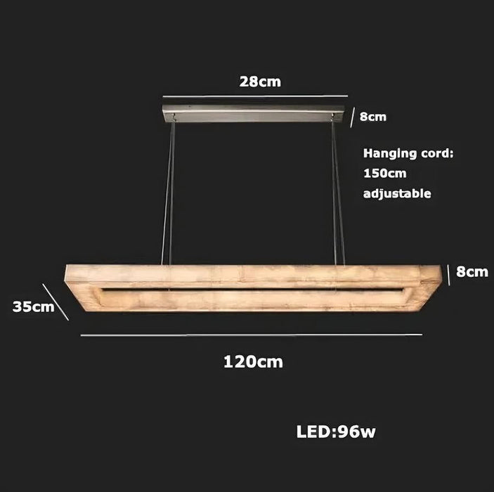Moonshade Natural Marble Rectangular Chandelier
