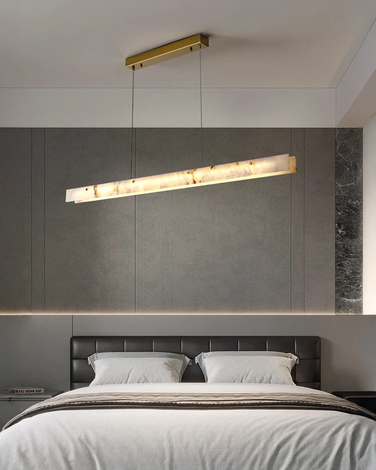 Linear Alabaster Chandelier