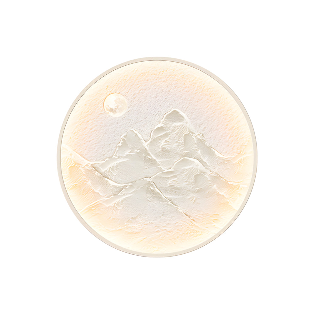 Nordic Moon Wall Sconce - Round Mountain Moon Decorative Painting Lamp