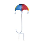 Retro Iron Hollow Umbrella Raindrops Waterproof Modern Solar Lawn Lights