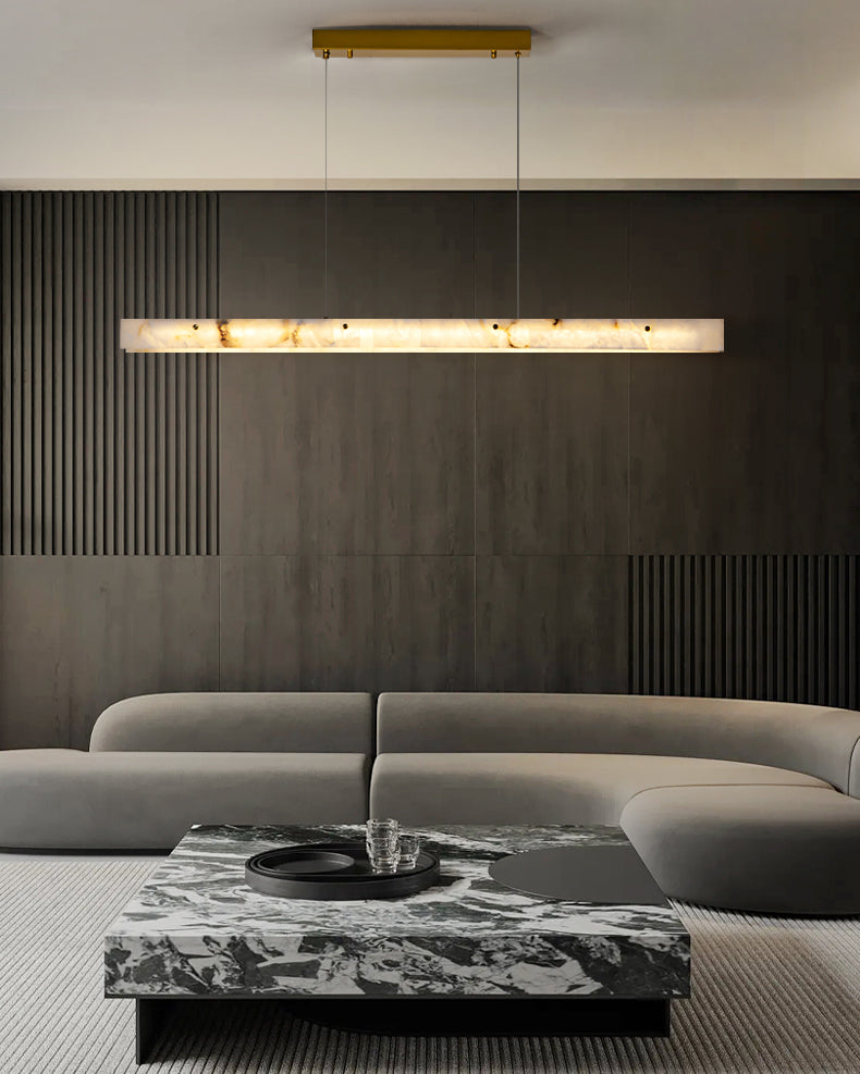 Linear Alabaster Chandelier