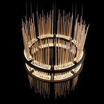 Gossamer Circular LED Pendant - 38" Wide Double - Soft Gold