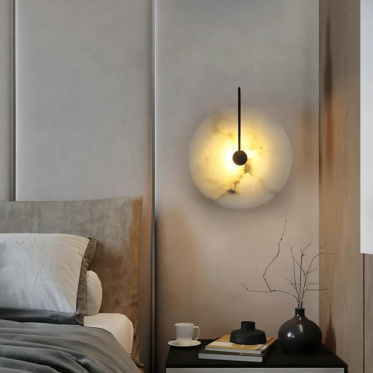 Moonshade Natural Marble Sconce Light