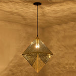 Stainless Steel Geometric Polyhedral Art Hollow Postmodern Chandeliers