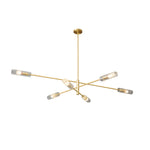 Industrial Sputnik Chandelier - Copper Linear Pendant Lights (6/8-Light)
