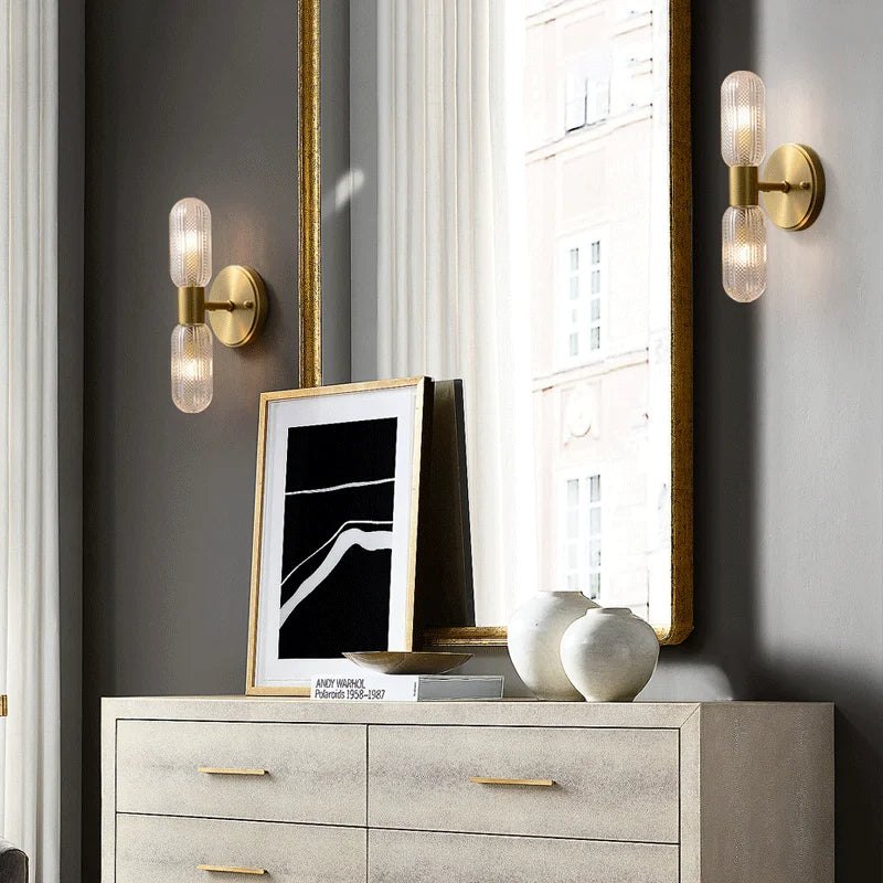 Palermo 12" Brass Wall Light Sconce