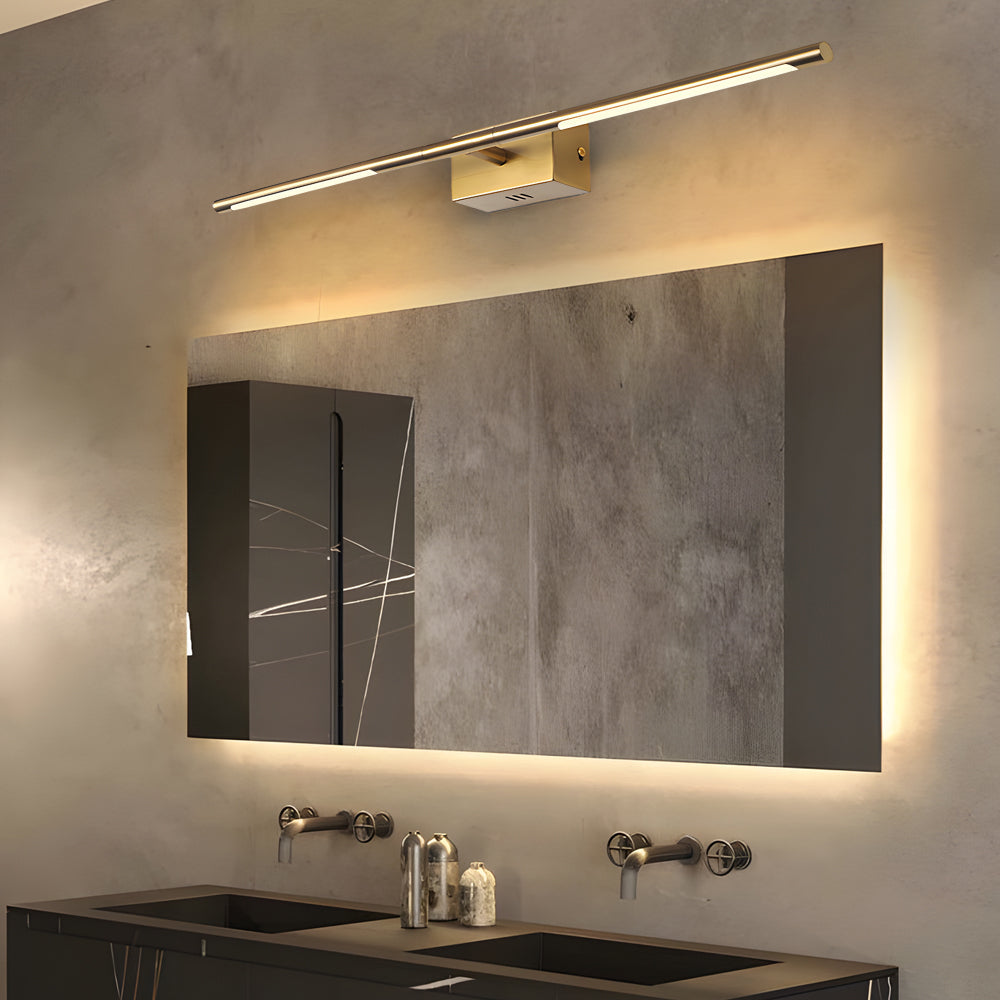 Modern Gold LED Bathroom Vanity Light??23.6" & 39.4", Warm & White Light for Stylish Illumination
