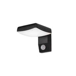 Black Motion Sensor Outdoor Wall Light - Rotatable