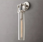 Machinist Glass Cylinder Sconce 16"