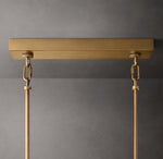 Sirene Smoke Glass Rectangular Chandelier 59"