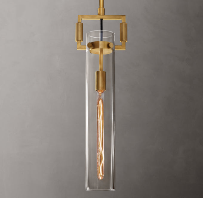 Machinist Glass Cylinder Pendant