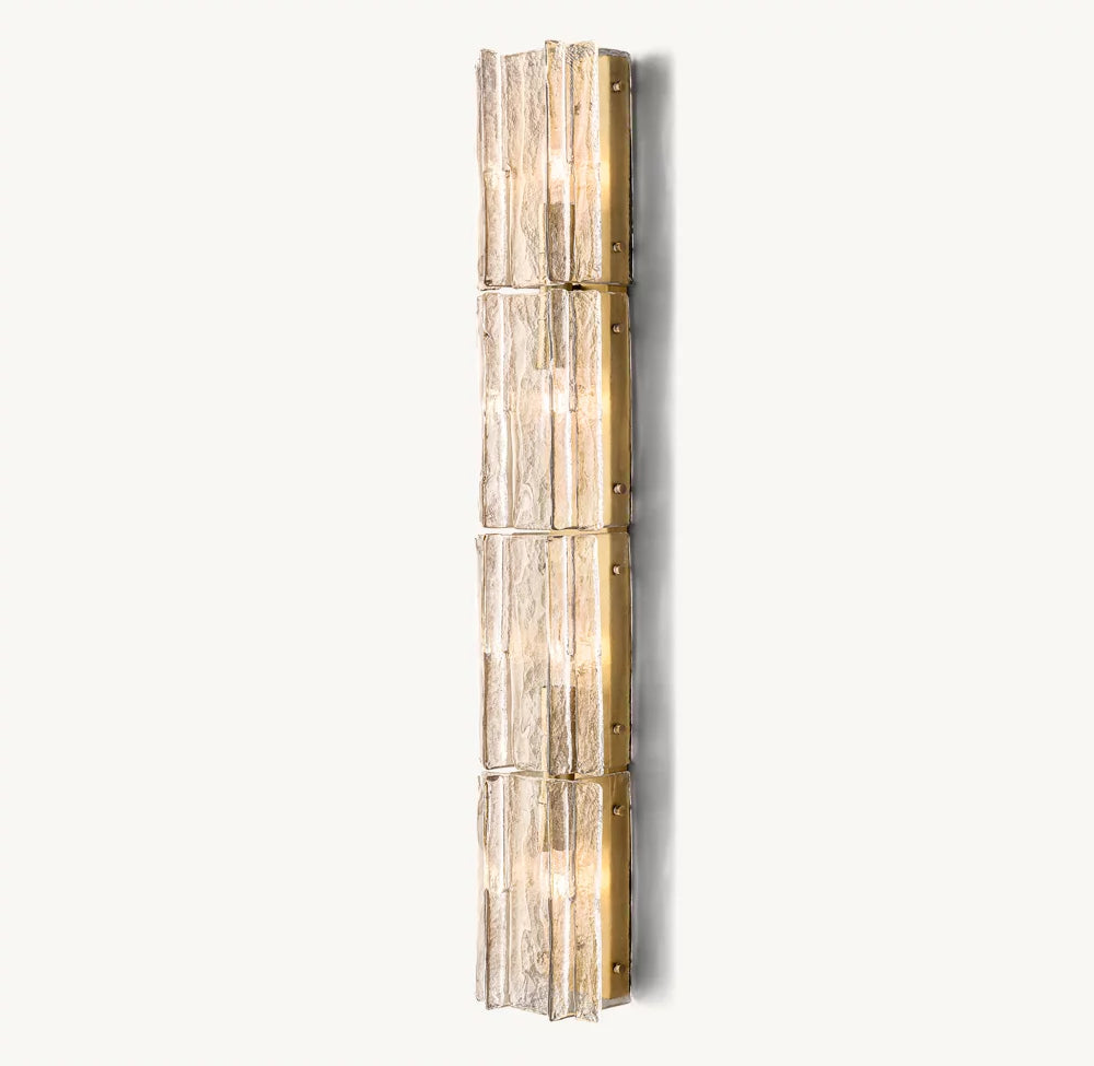 Lattice Clear Glass Grand Sconce