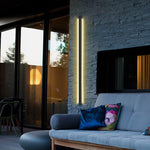 Black Long Strip LED Waterproof Modern Outdoor Wall Lights Porch Lights