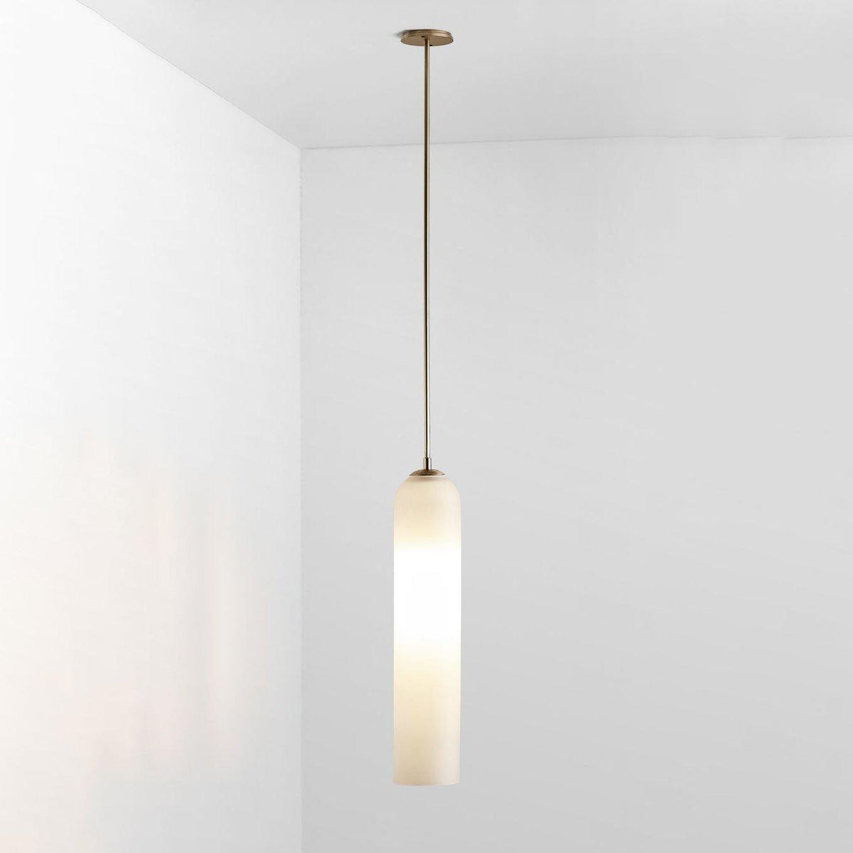 Long Tube Glass Pendant Light