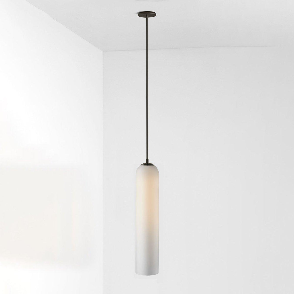 Long Tube Glass Pendant Light