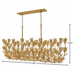 Bailey Street Home - 81-BEL-4947942 - Hillfield Orchards - 50W 10 LED Linear Chandelier In Bohemian Style-27.75 Inches Tall and 60 Inches Wide