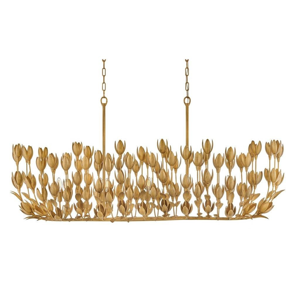 Bailey Street Home - 81-BEL-4947942 - Hillfield Orchards - 50W 10 LED Linear Chandelier In Bohemian Style-27.75 Inches Tall and 60 Inches Wide