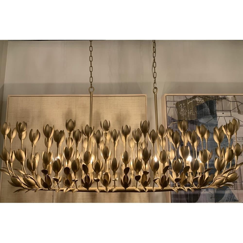 Bailey Street Home - 81-BEL-4947942 - Hillfield Orchards - 50W 10 LED Linear Chandelier In Bohemian Style-27.75 Inches Tall and 60 Inches Wide