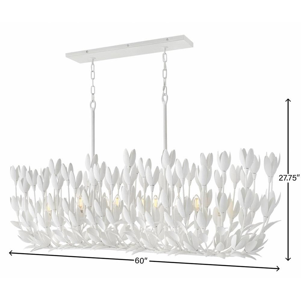 Bailey Street Home - 81-BEL-4947942 - Hillfield Orchards - 50W 10 LED Linear Chandelier In Bohemian Style-27.75 Inches Tall and 60 Inches Wide