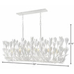 Bailey Street Home - 81-BEL-4947942 - Hillfield Orchards - 50W 10 LED Linear Chandelier In Bohemian Style-27.75 Inches Tall and 60 Inches Wide