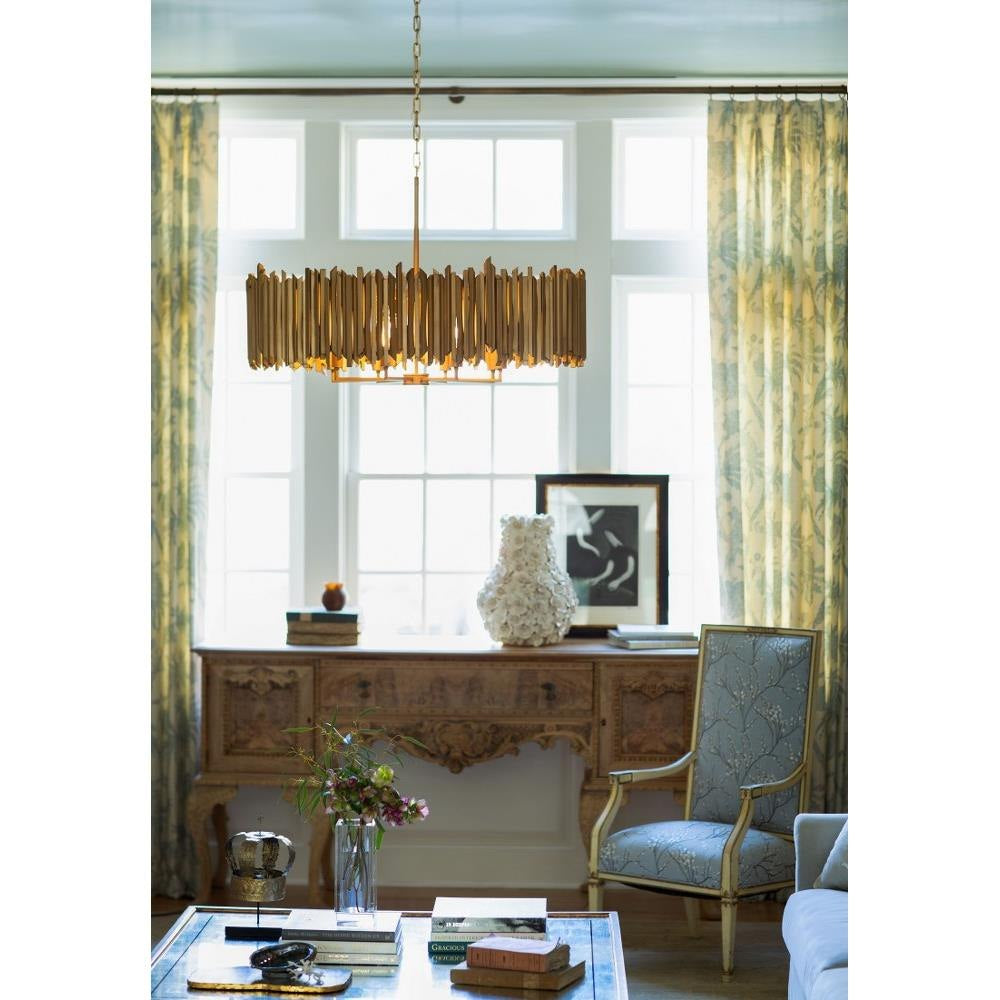 Bailey Street Home - 81-BEL-4947944 - Harwood Cross - 112W 8 LED Medium Chandelier In Modern Style-25 Inches Tall and 40 Inches Wide