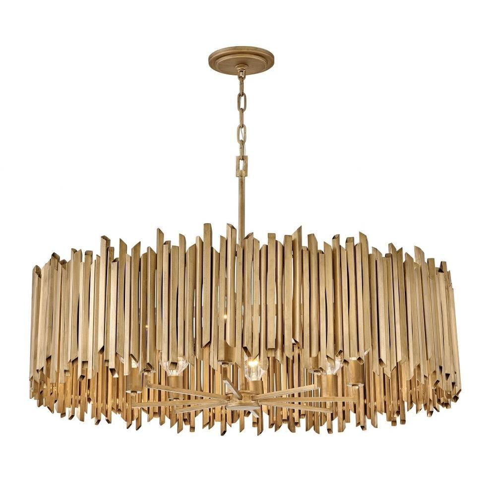 Bailey Street Home - 81-BEL-4947944 - Harwood Cross - 112W 8 LED Medium Chandelier In Modern Style-25 Inches Tall and 40 Inches Wide