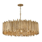 Bailey Street Home - 81-BEL-4947944 - Harwood Cross - 112W 8 LED Medium Chandelier In Modern Style-25 Inches Tall and 40 Inches Wide
