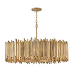 Bailey Street Home - 81-BEL-4947944 - Harwood Cross - 112W 8 LED Medium Chandelier In Modern Style-25 Inches Tall and 40 Inches Wide