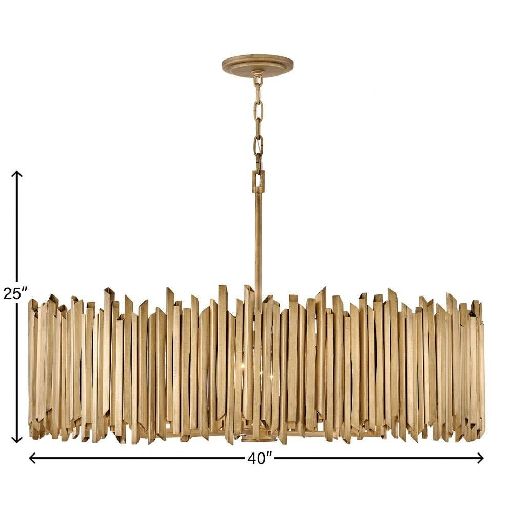 Bailey Street Home - 81-BEL-4947944 - Harwood Cross - 112W 8 LED Medium Chandelier In Modern Style-25 Inches Tall and 40 Inches Wide