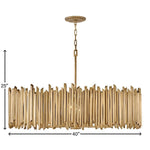 Bailey Street Home - 81-BEL-4947944 - Harwood Cross - 112W 8 LED Medium Chandelier In Modern Style-25 Inches Tall and 40 Inches Wide