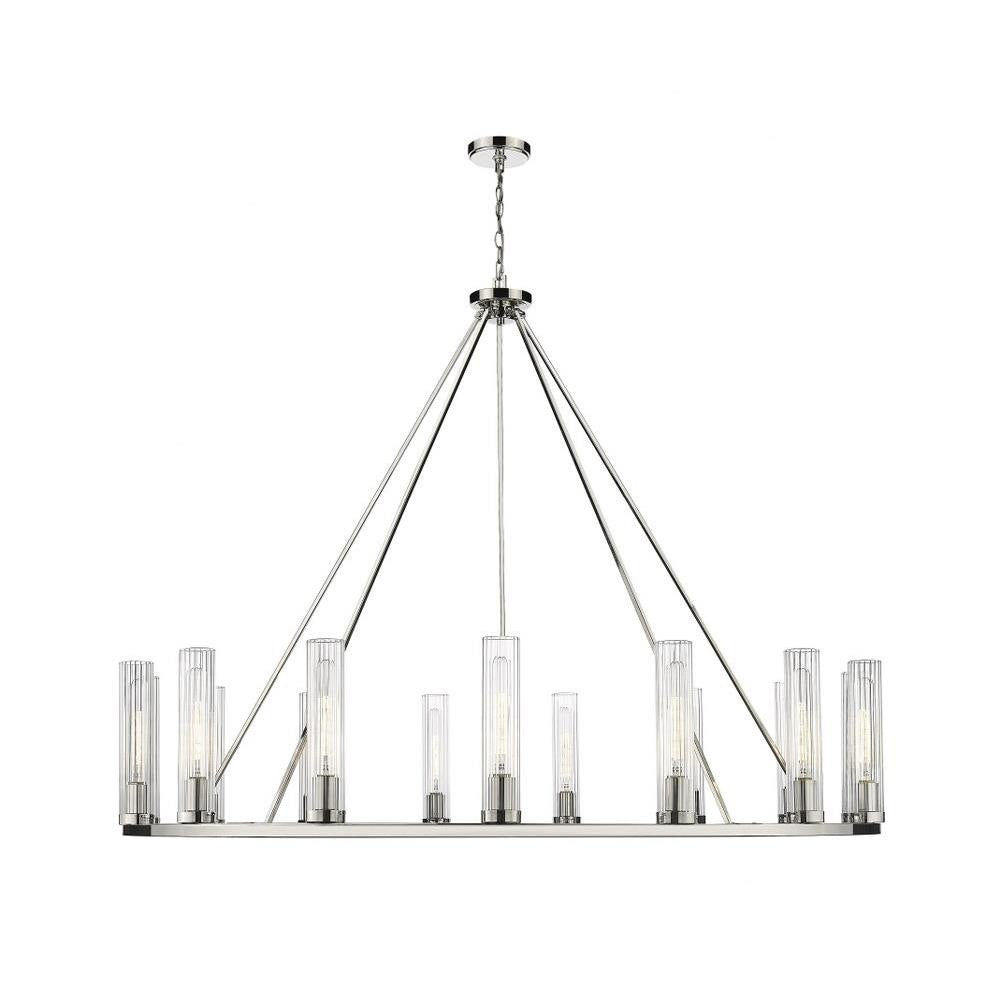 Bailey Street Home - 372-BEL-4973383 - Rannoch Strand - 15 Light Chandelier In Modern Style-48 Inches Tall and 60 Inches Wide