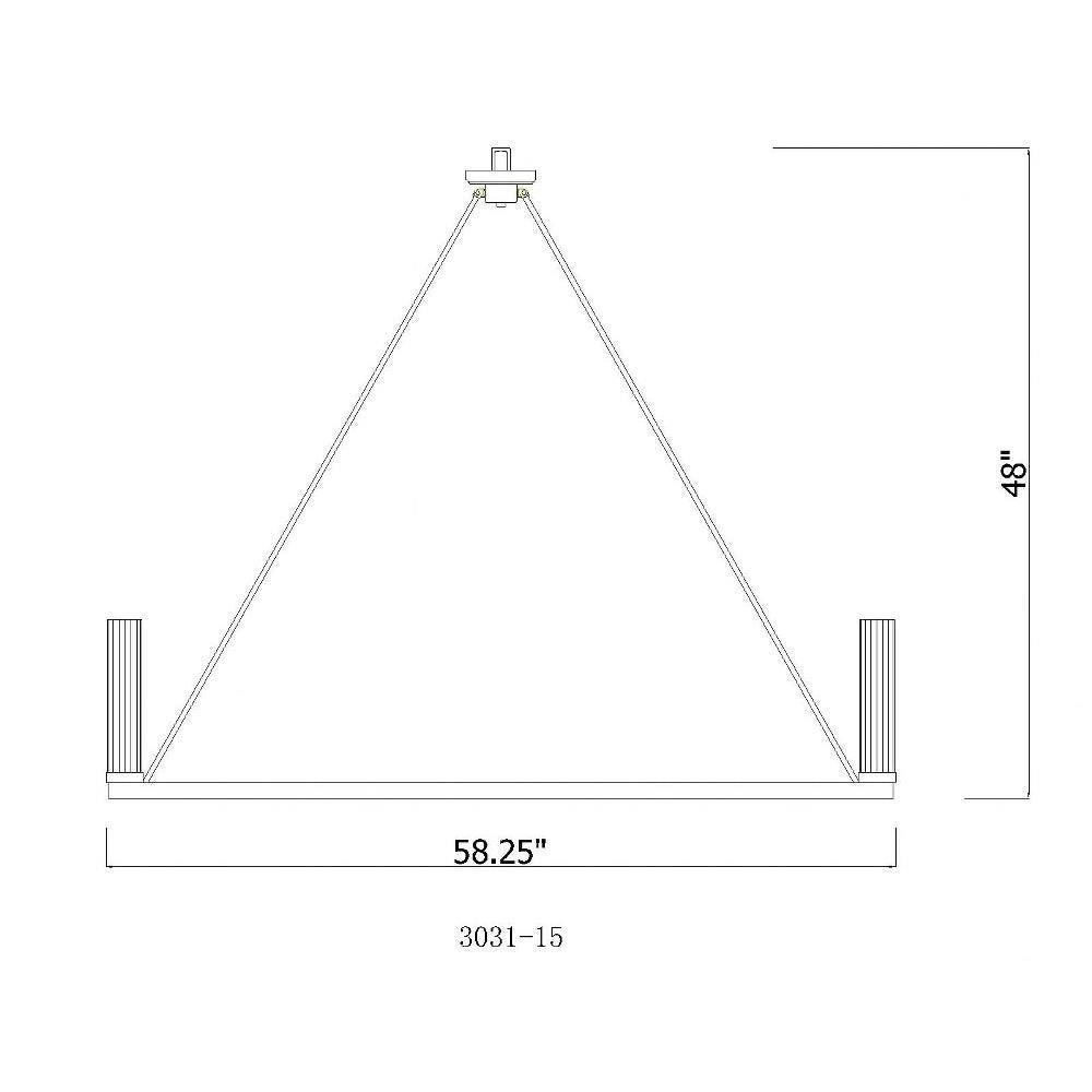 Bailey Street Home - 372-BEL-4973383 - Rannoch Strand - 15 Light Chandelier In Modern Style-48 Inches Tall and 60 Inches Wide