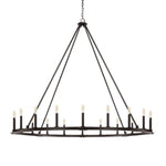 Bailey Street Home - 309-BEL-2821822 - Paddock Approach - Chandelier 20 Light Black Iron - in Industrial style - 52 high by 60 wide
