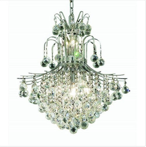 Eleven-Light 22-Inch Chandelier with Royal Cut Clear Crystal