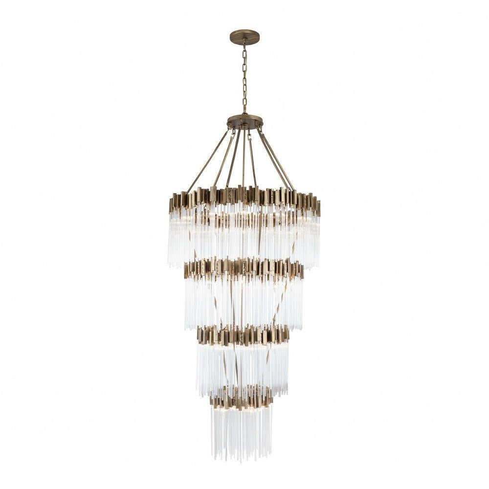 Varaluz Lighting - 309C30HG - Matrix - 30 Light 4-Tier Chandelier In Glam Style-95 Inches Tall and 40 Inches Wide