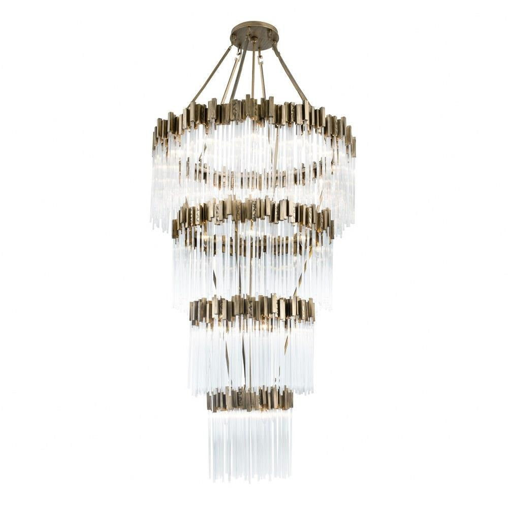 Varaluz Lighting - 309C30HG - Matrix - 30 Light 4-Tier Chandelier In Glam Style-95 Inches Tall and 40 Inches Wide