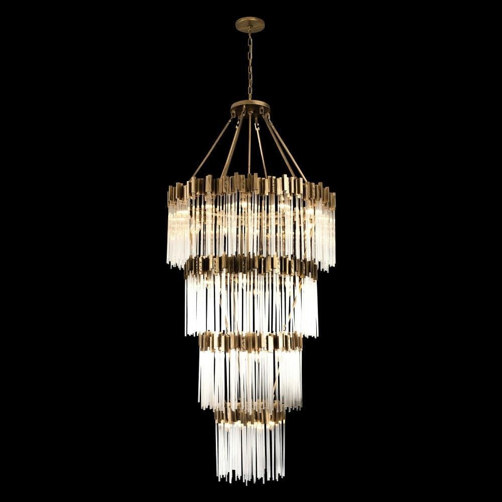 Varaluz Lighting - 309C30HG - Matrix - 30 Light 4-Tier Chandelier In Glam Style-95 Inches Tall and 40 Inches Wide