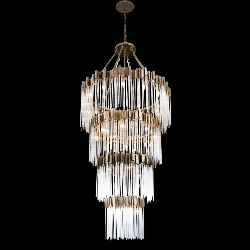 Varaluz Lighting - 309C30HG - Matrix - 30 Light 4-Tier Chandelier In Glam Style-95 Inches Tall and 40 Inches Wide