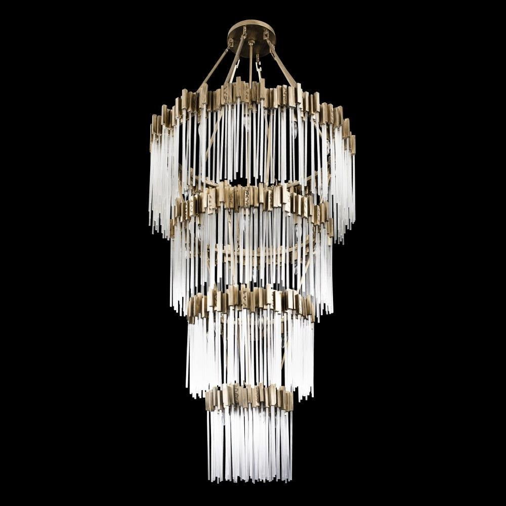 Varaluz Lighting - 309C30HG - Matrix - 30 Light 4-Tier Chandelier In Glam Style-95 Inches Tall and 40 Inches Wide